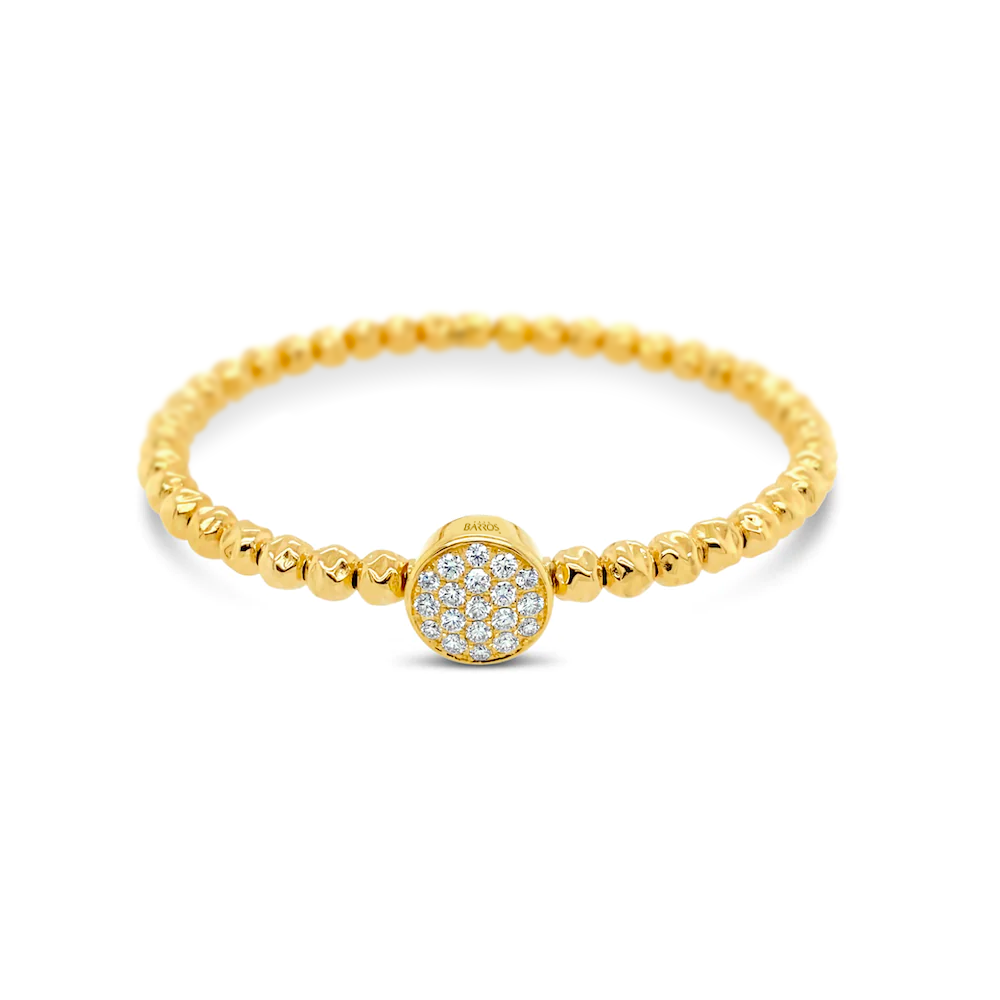 Pulsera oro amarillo y diamantes en pavé.
