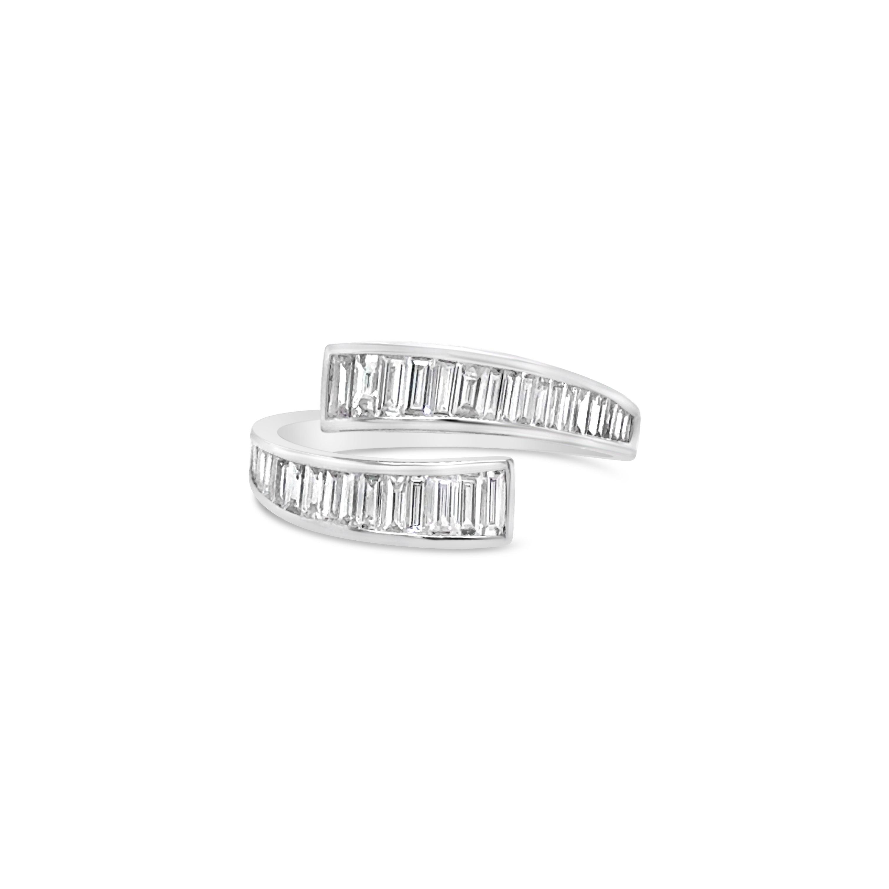 Anillo Baguette Cruzado