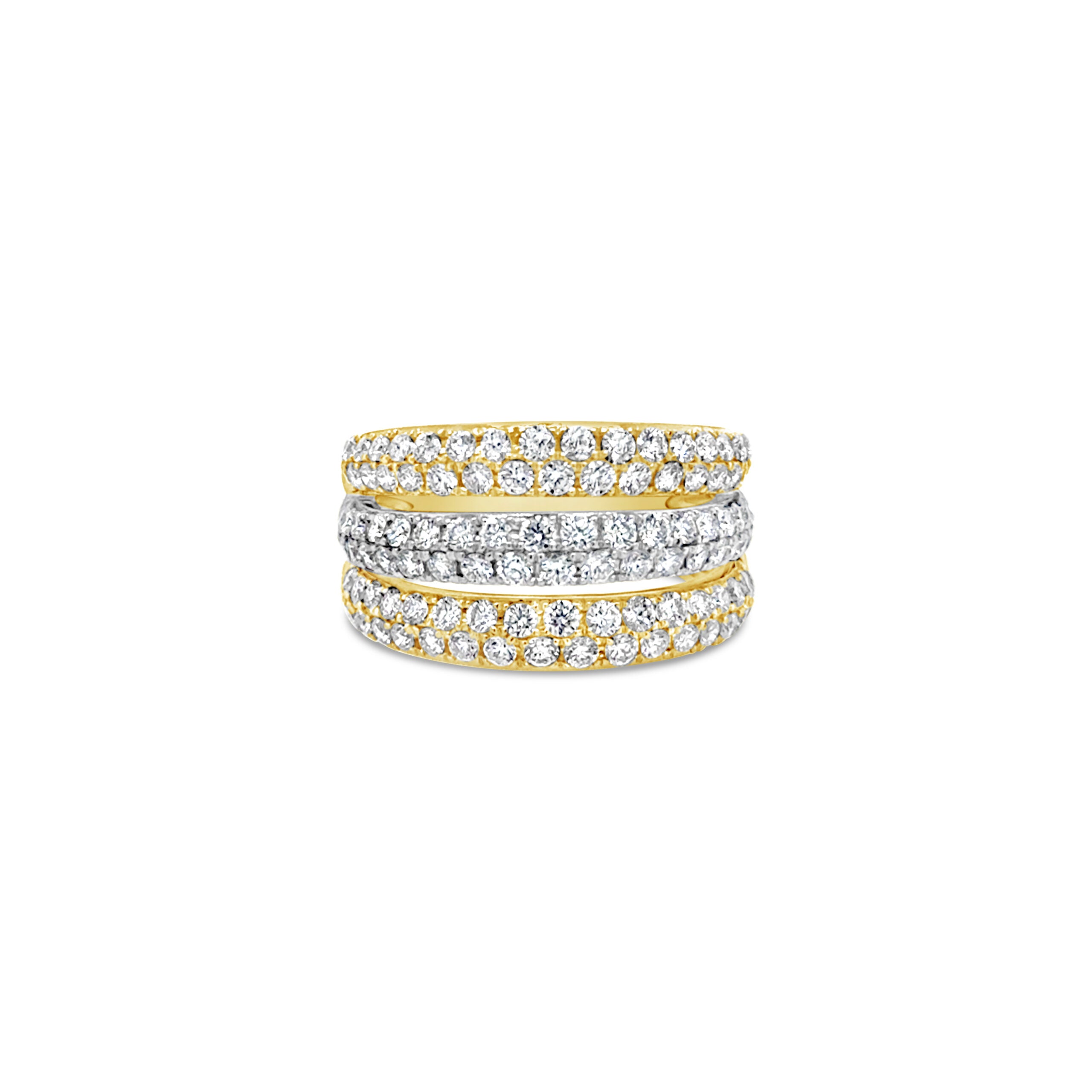 Anillo Bicolor con diamantes