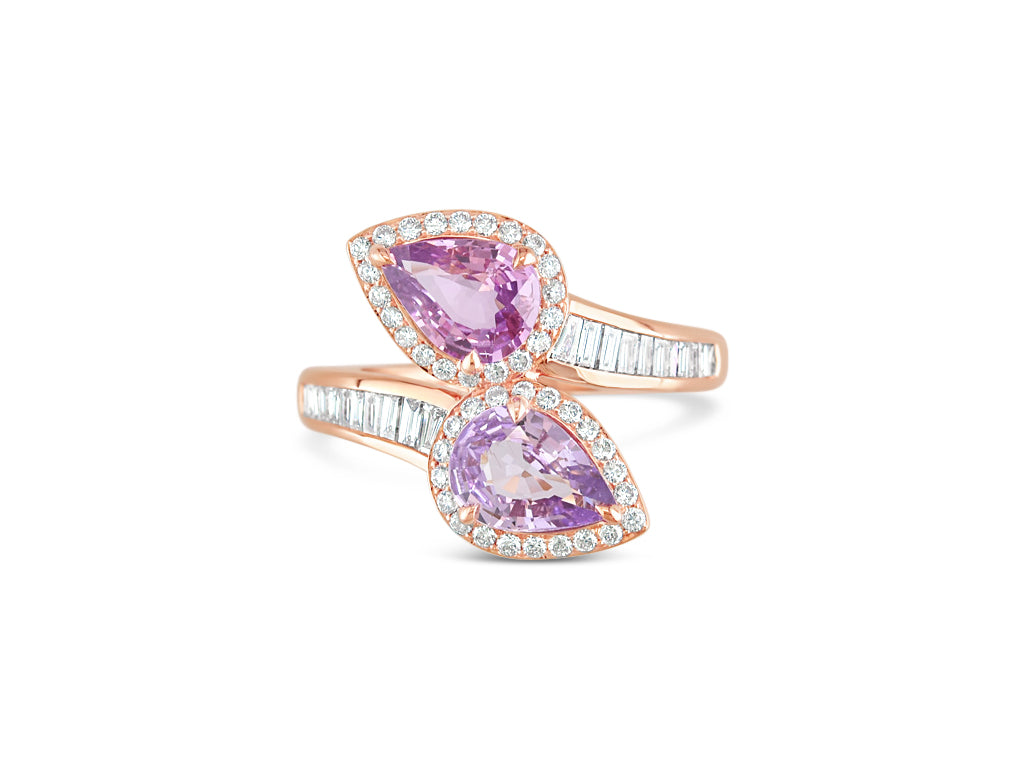 Anillo Gotas Rosé Baguette L
