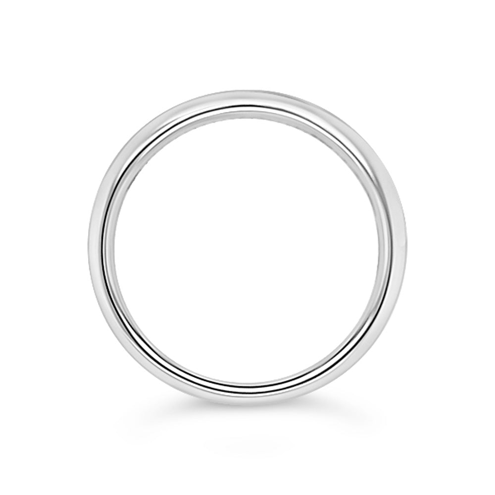 Anillo de oro blanco con zafiros y diamantes