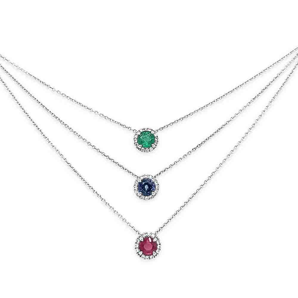 Collar esmeralda y diamantes.
