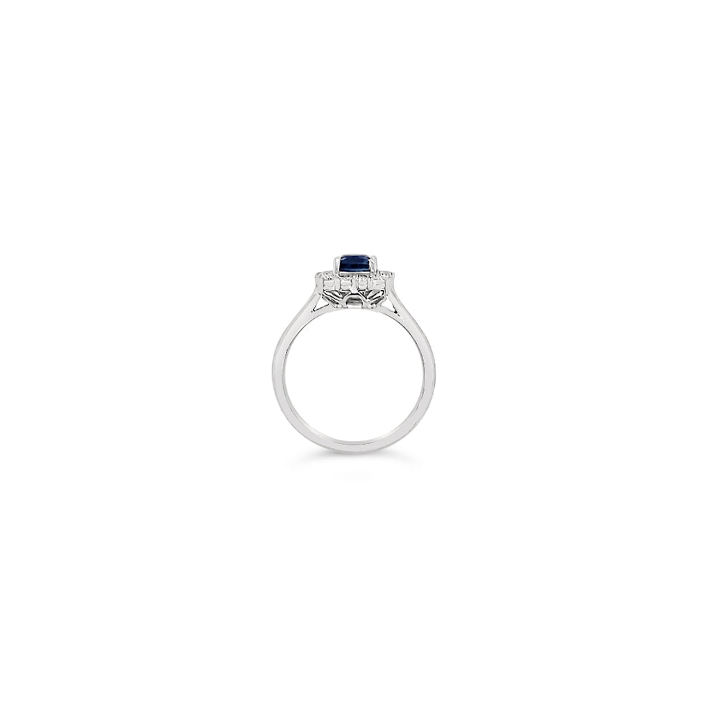 Anillo zafiro y diamantes