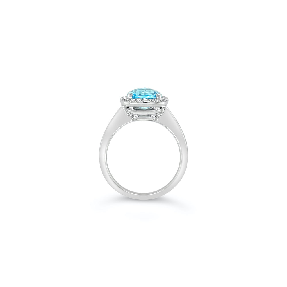 Anillo Topacio azul.