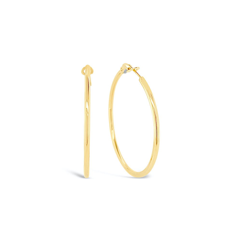 Aros oro amarillo tipo argollas.
