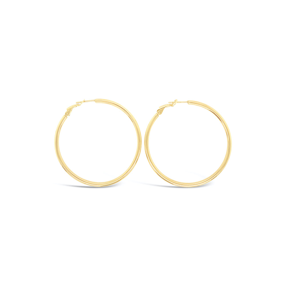 Aros oro amarillo tipo argollas.
