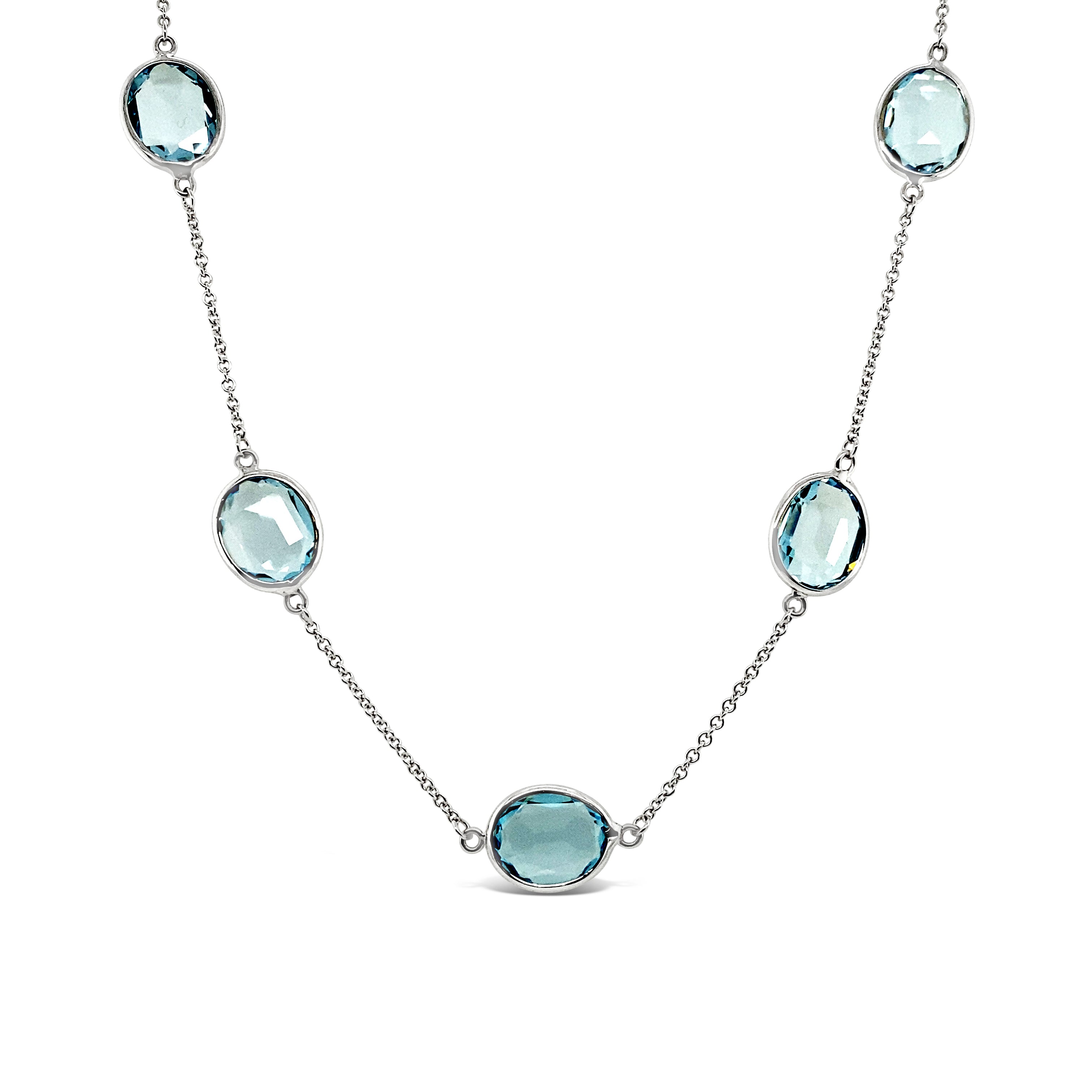 Collar topacios azules.