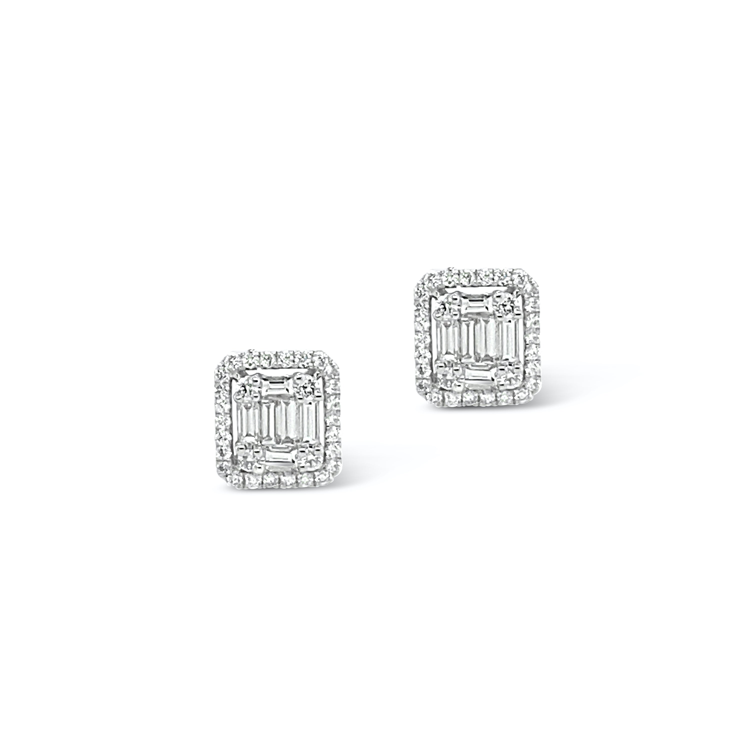 Aros con diamantes baguettes.