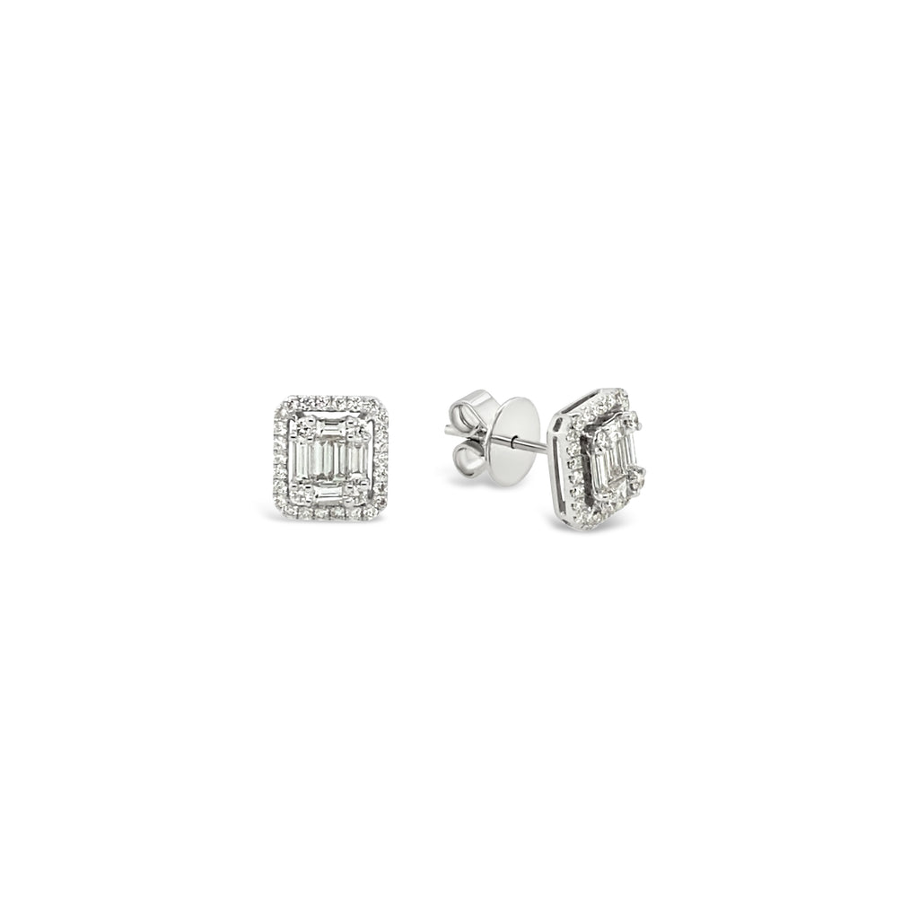Aros con diamantes baguettes.