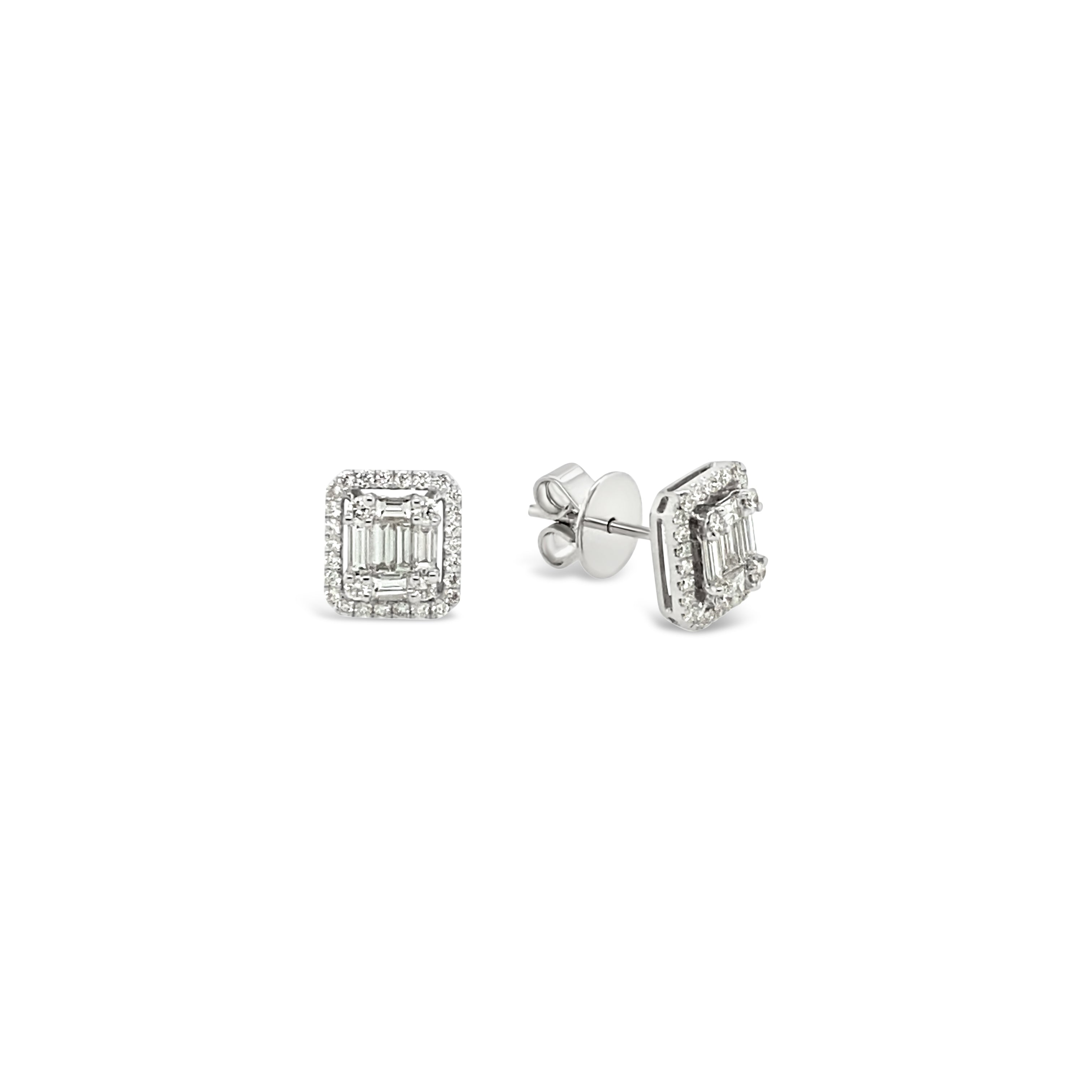 Aros con diamantes baguettes.