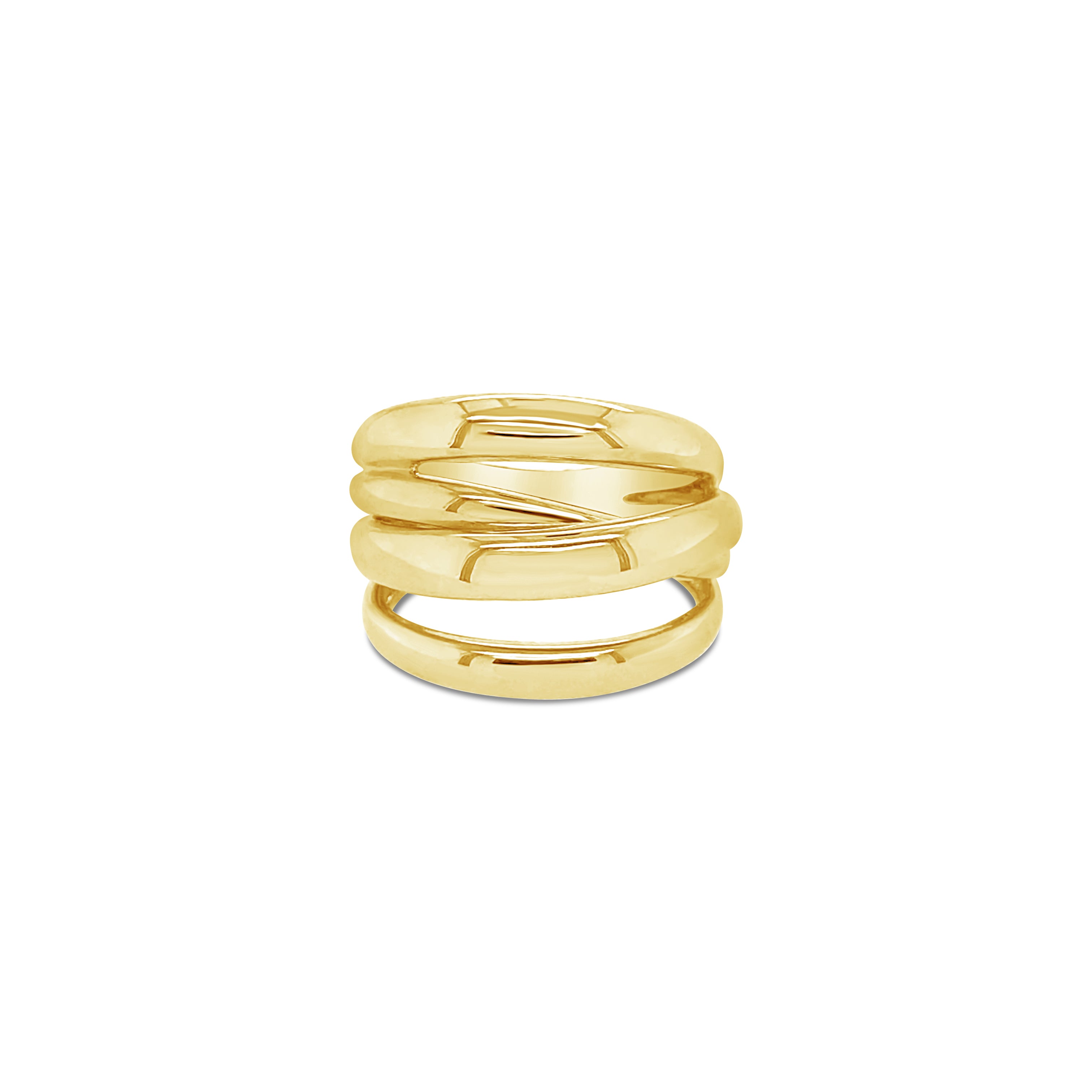 Anillo cintas oro amarillo.