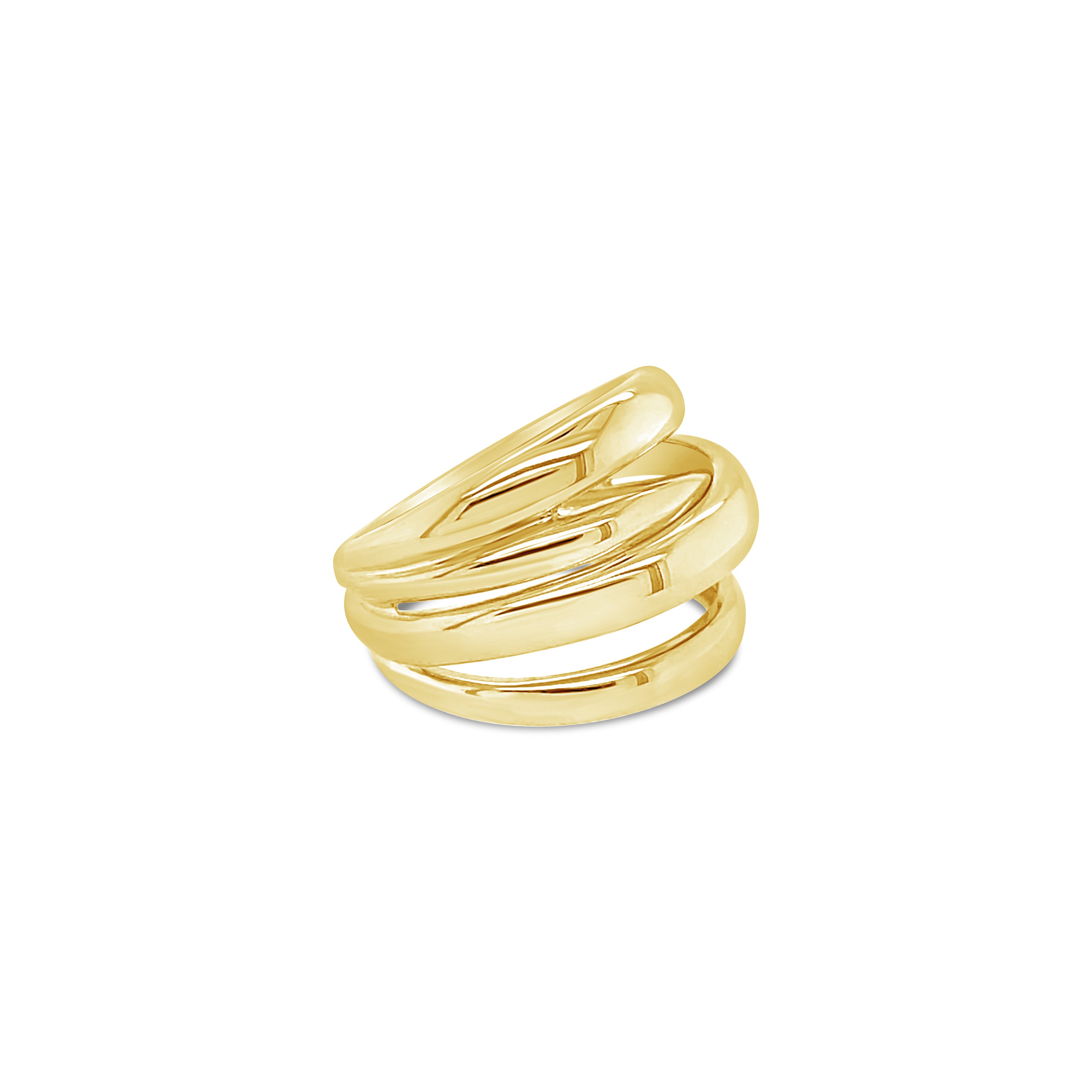 Anillo cintas oro amarillo.