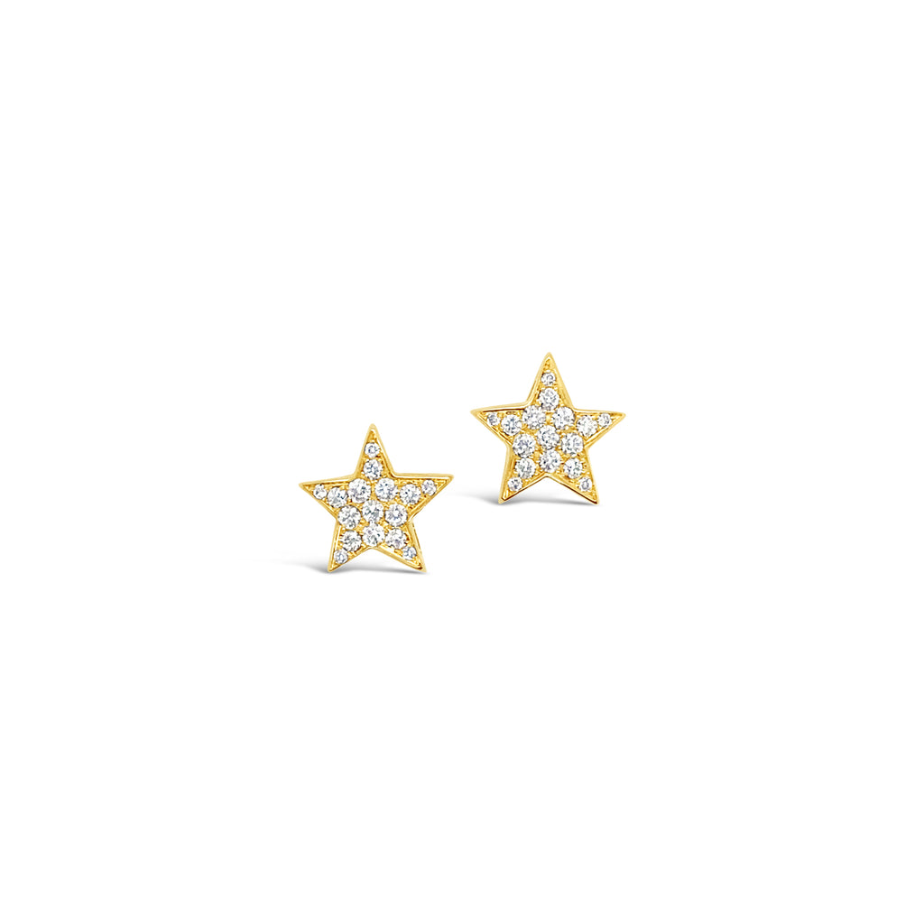 Aros estrellas oro amarillo.