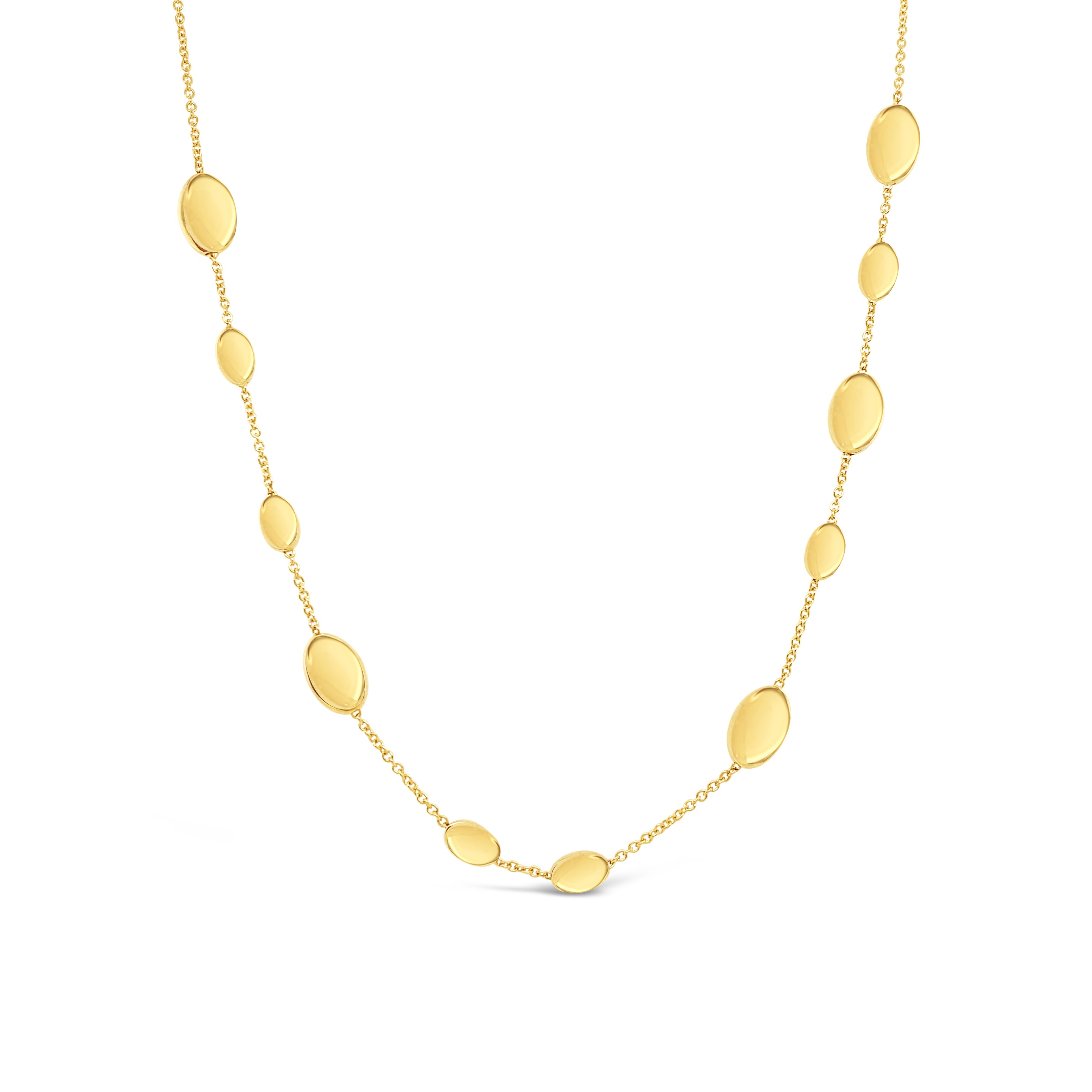 Collar de oro amarillo y cadena.