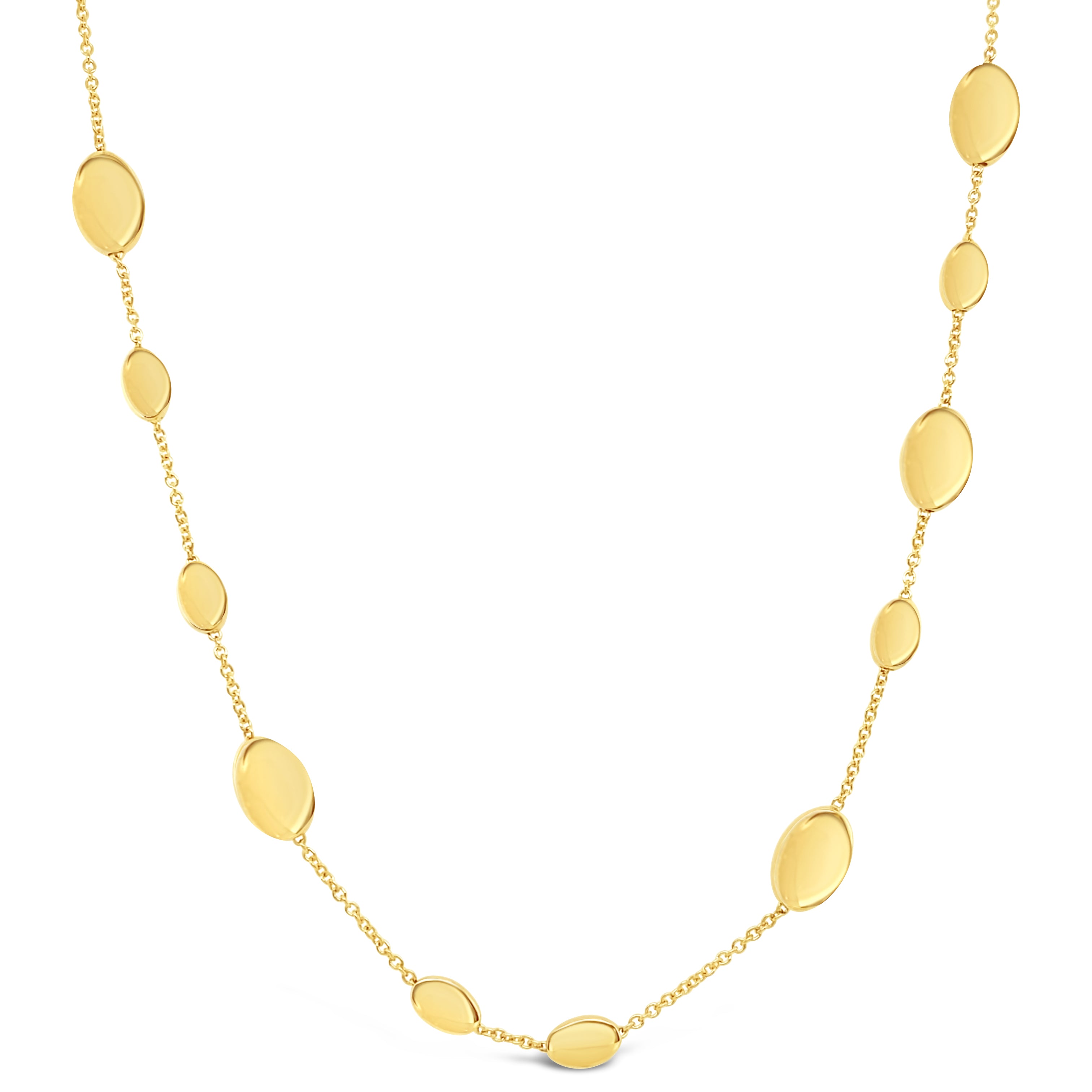 Collar de oro amarillo y cadena.