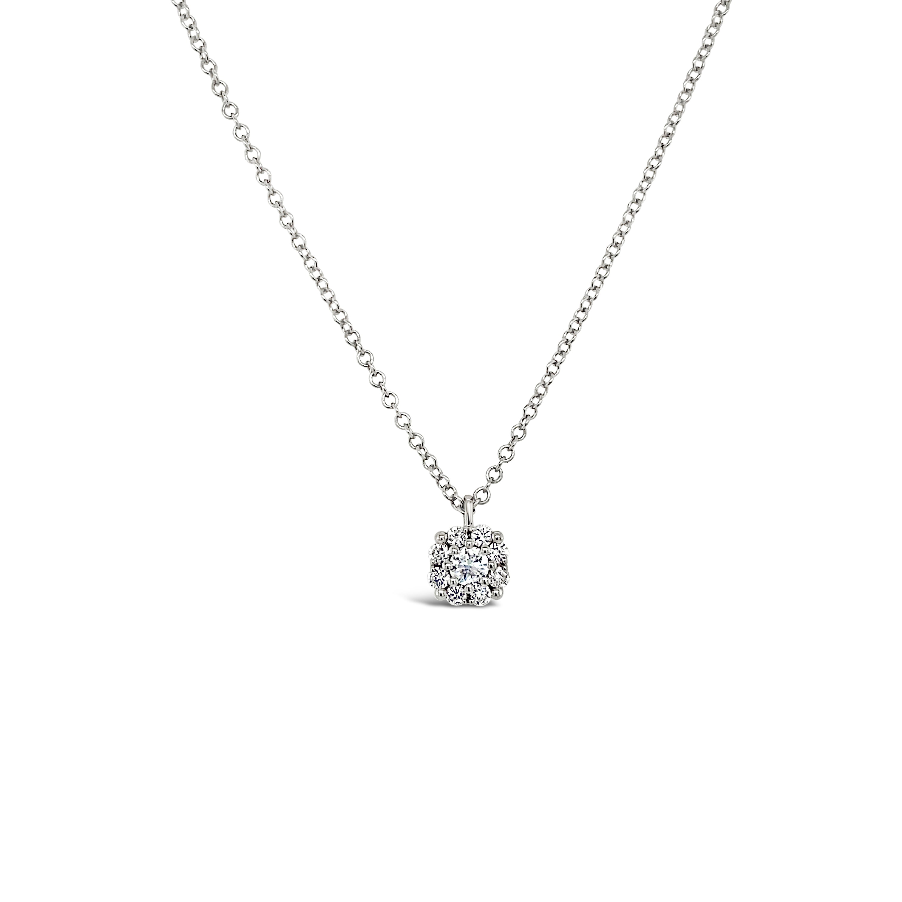 Collar colgante con brillantes.
