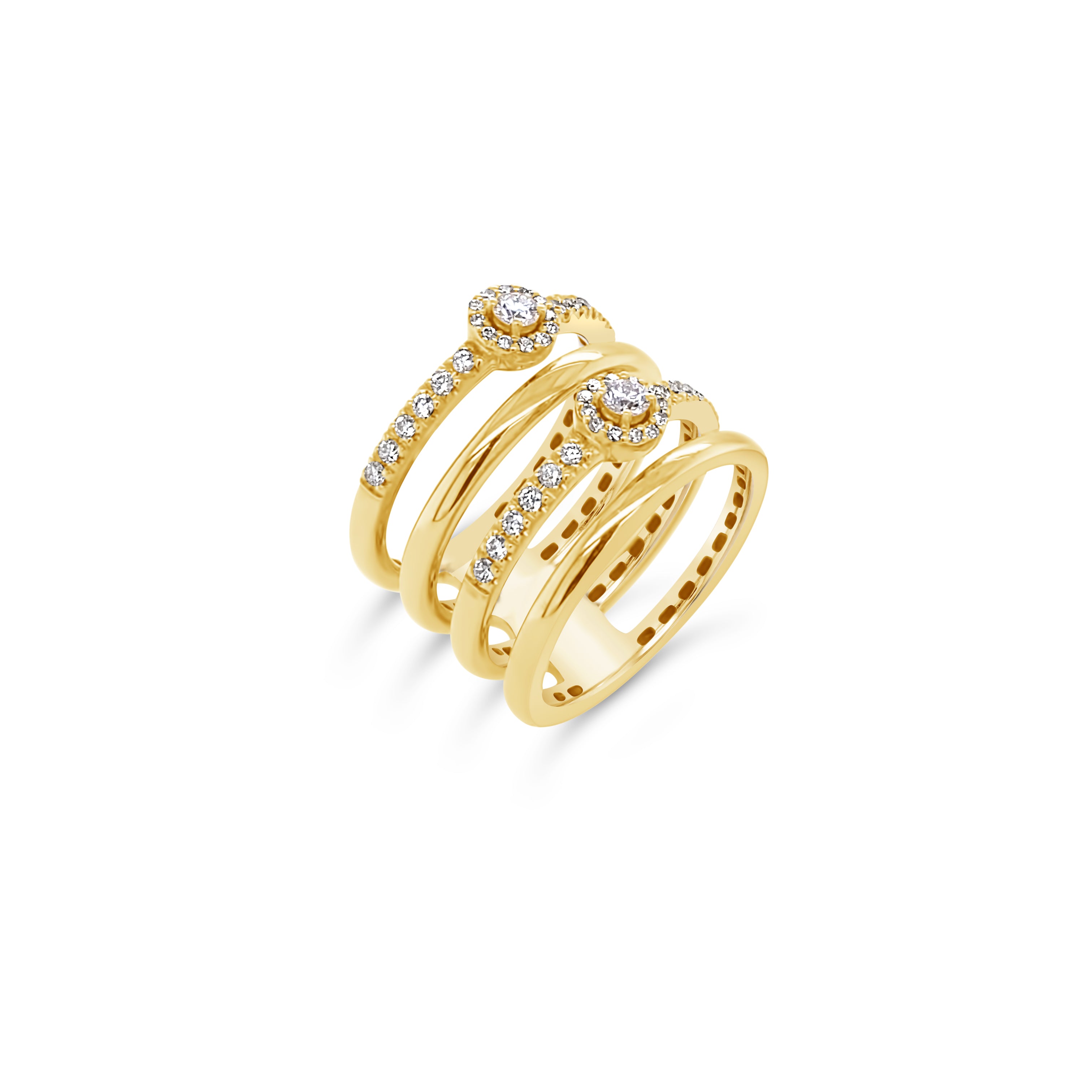 Anillo Triple diamantes.