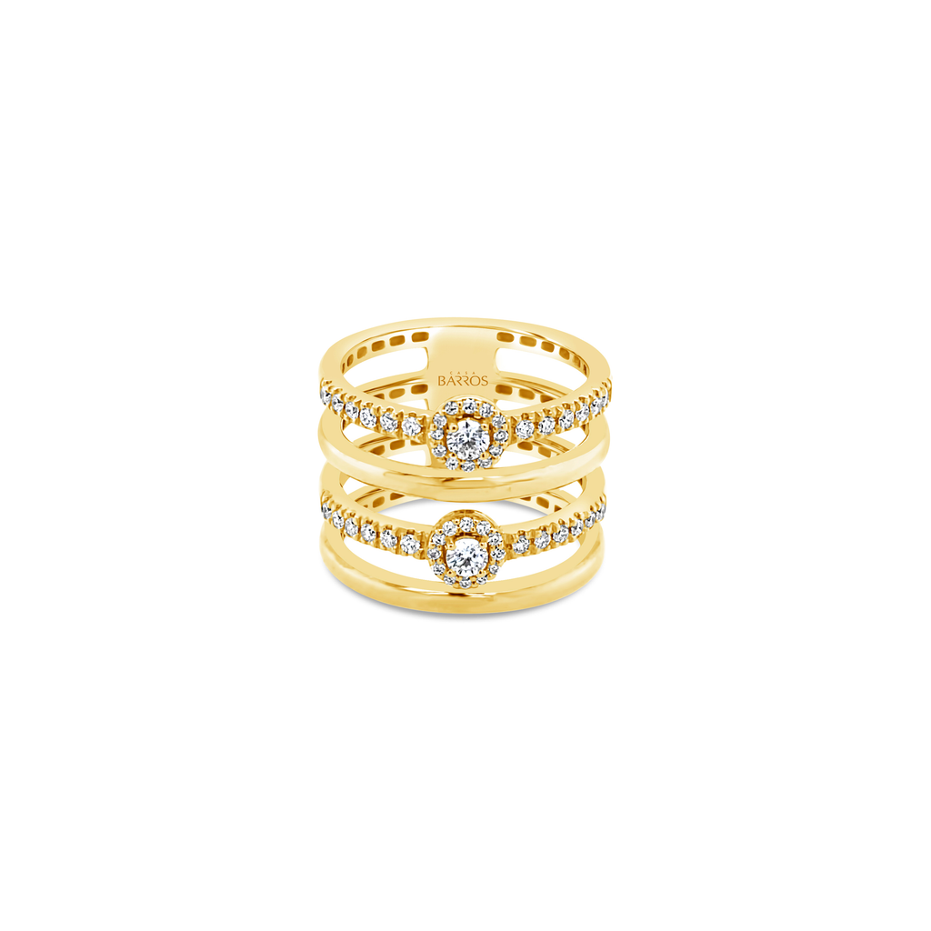 Anillo Triple diamantes.