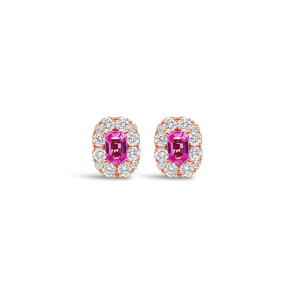 Aros zafiros rosados.