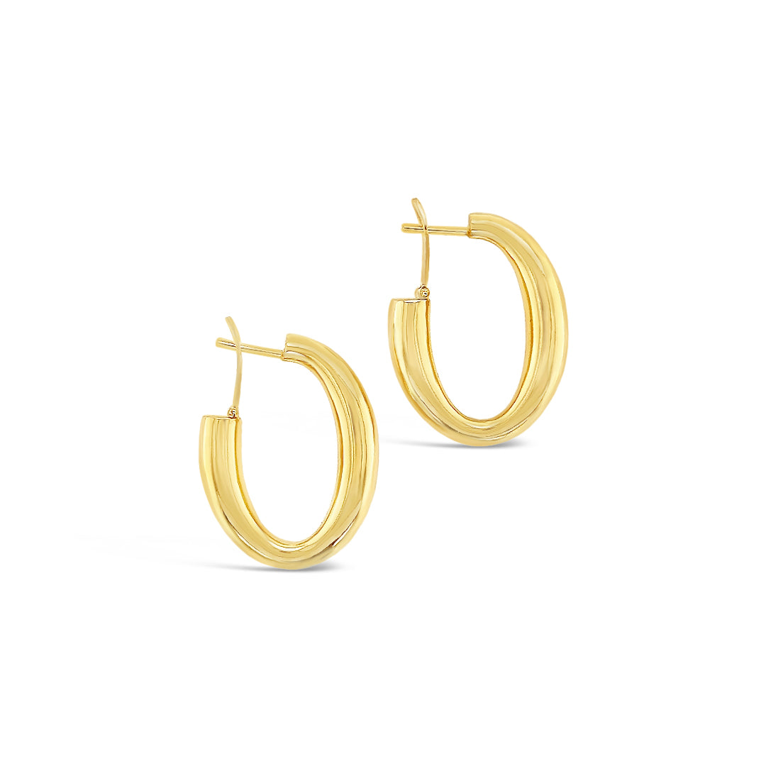 Argollas ovaladas oro.