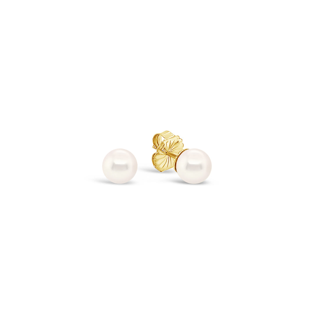 Aros oro amarillo y perlas.
