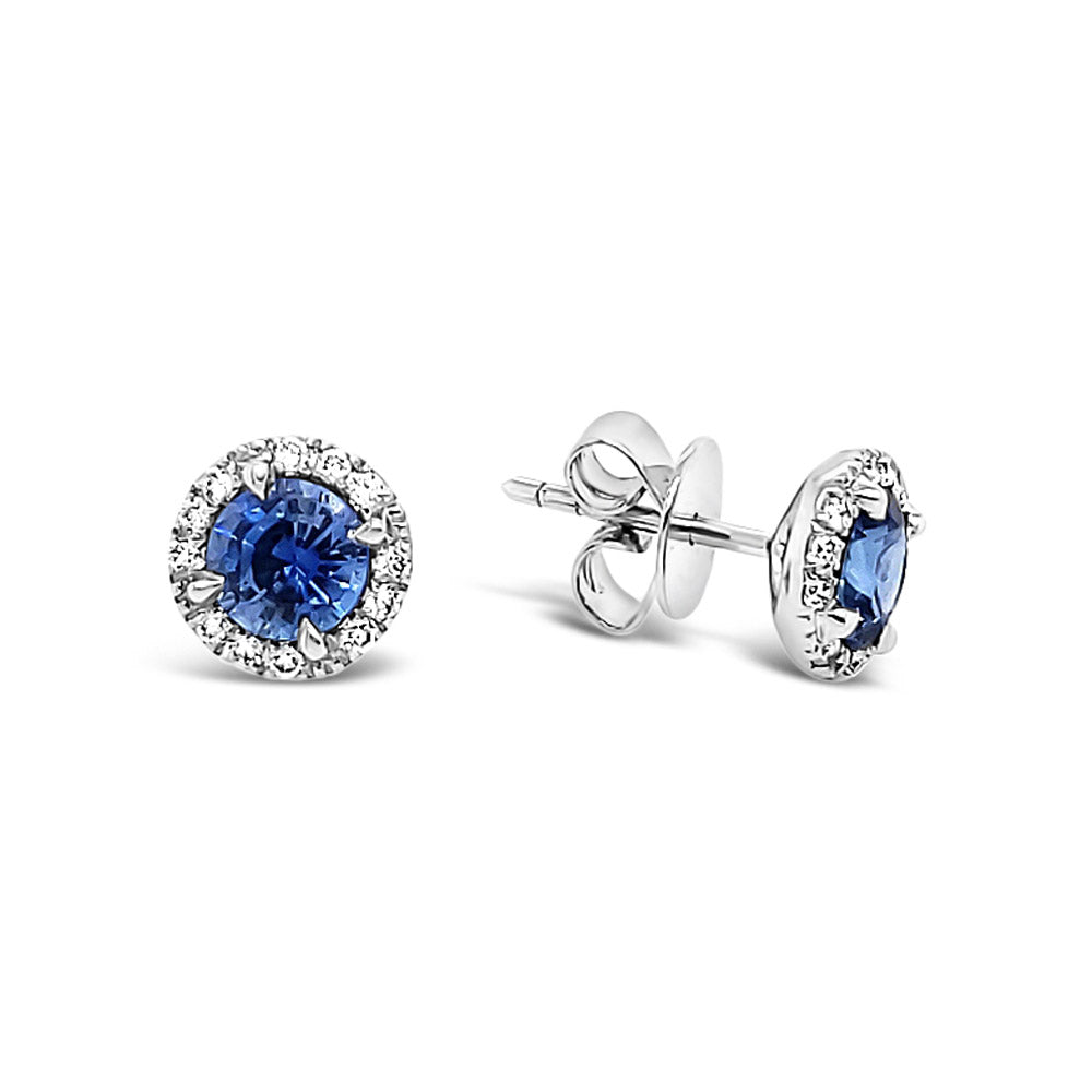 Aros con zafiros y diamantes.