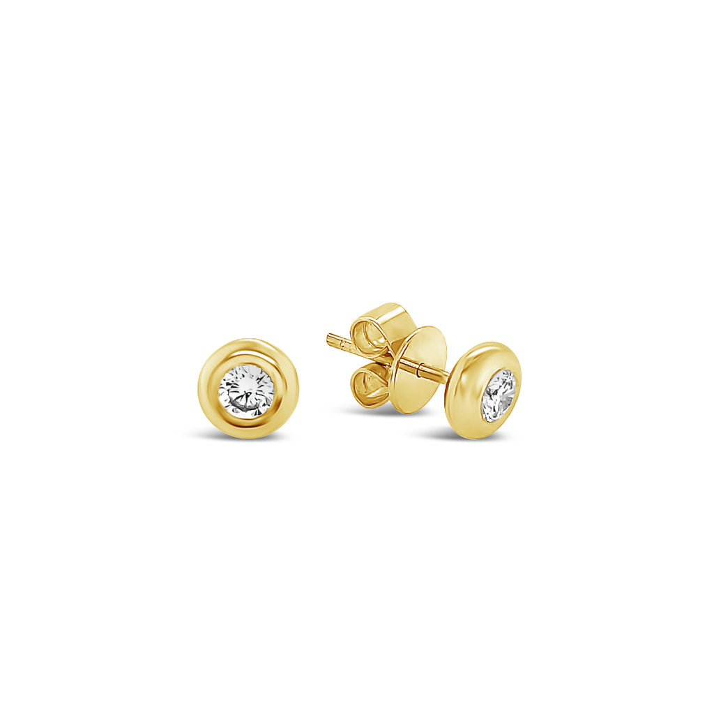 Aros oro amarillo solitarios