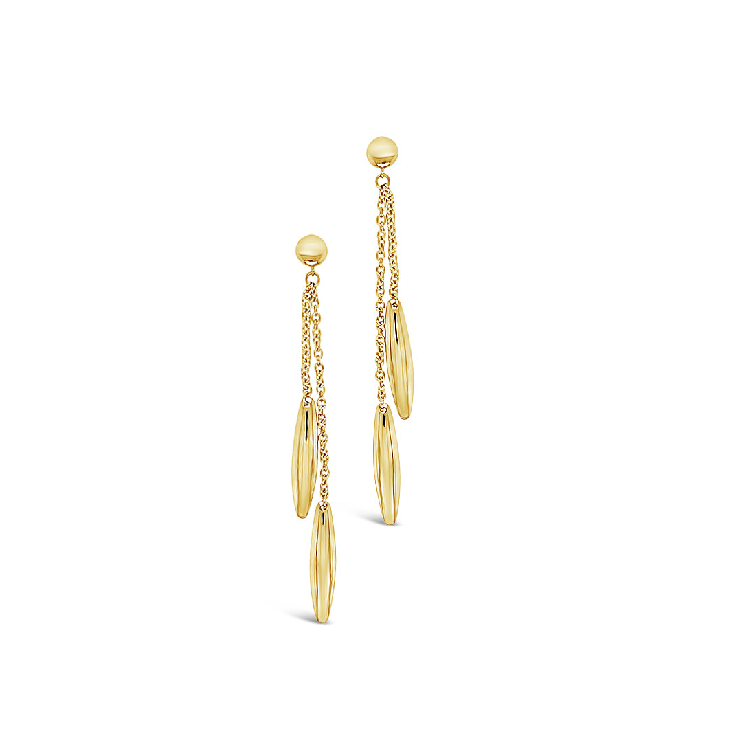 Aros colgante de oro amarillo