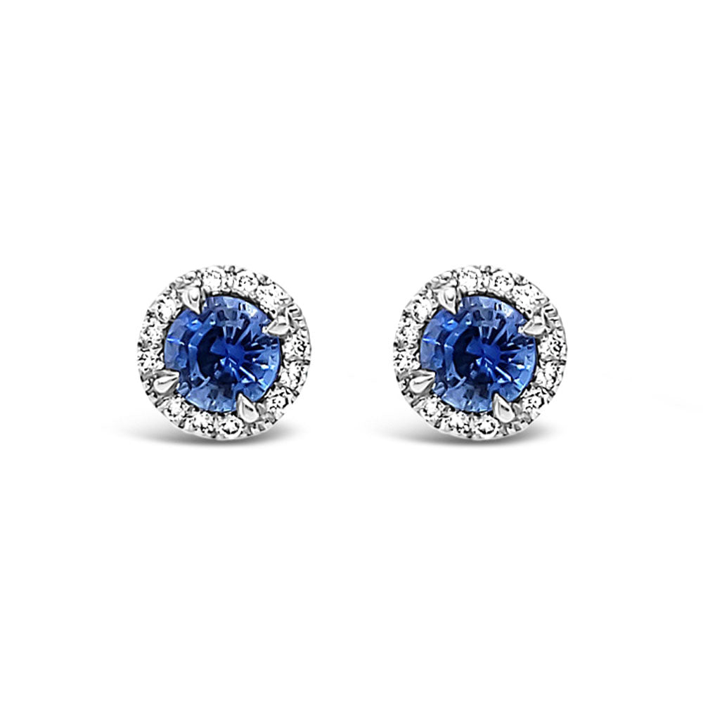 Aros con zafiros y diamantes.