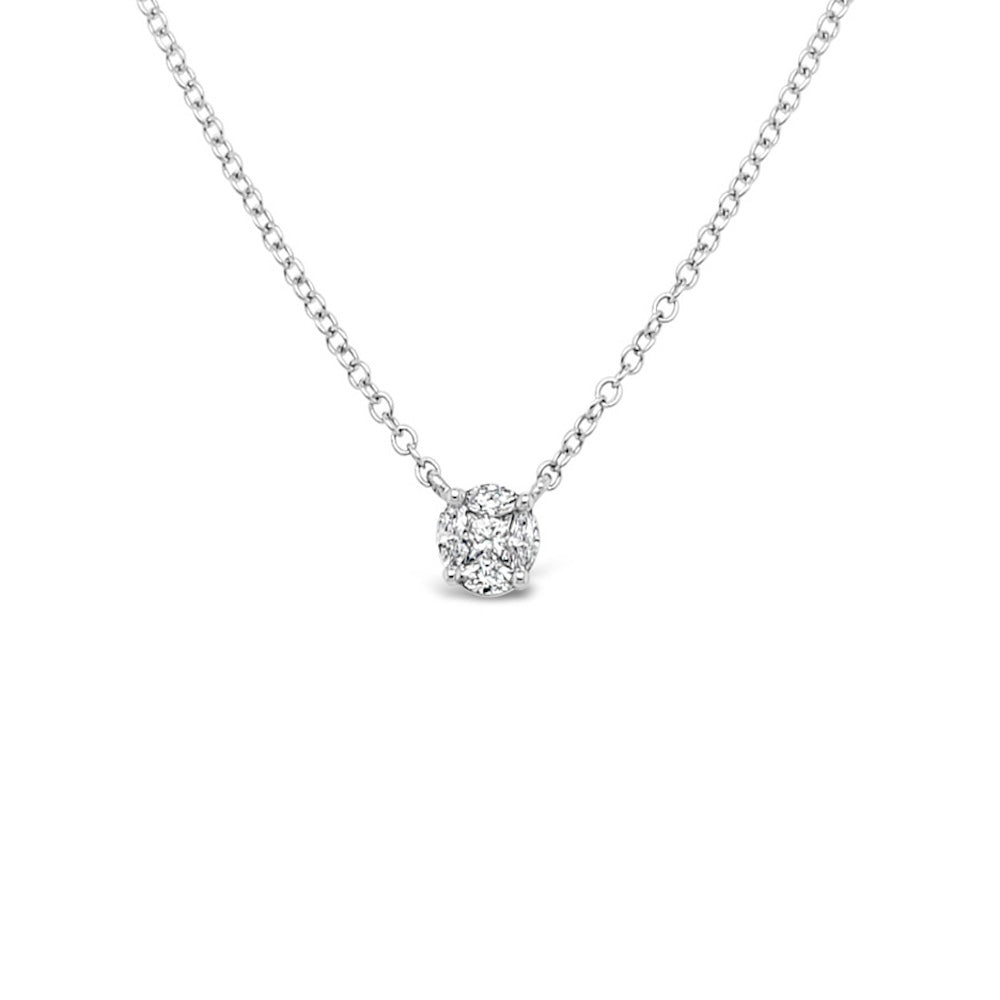 Collar de oro blanco con diamantes.
