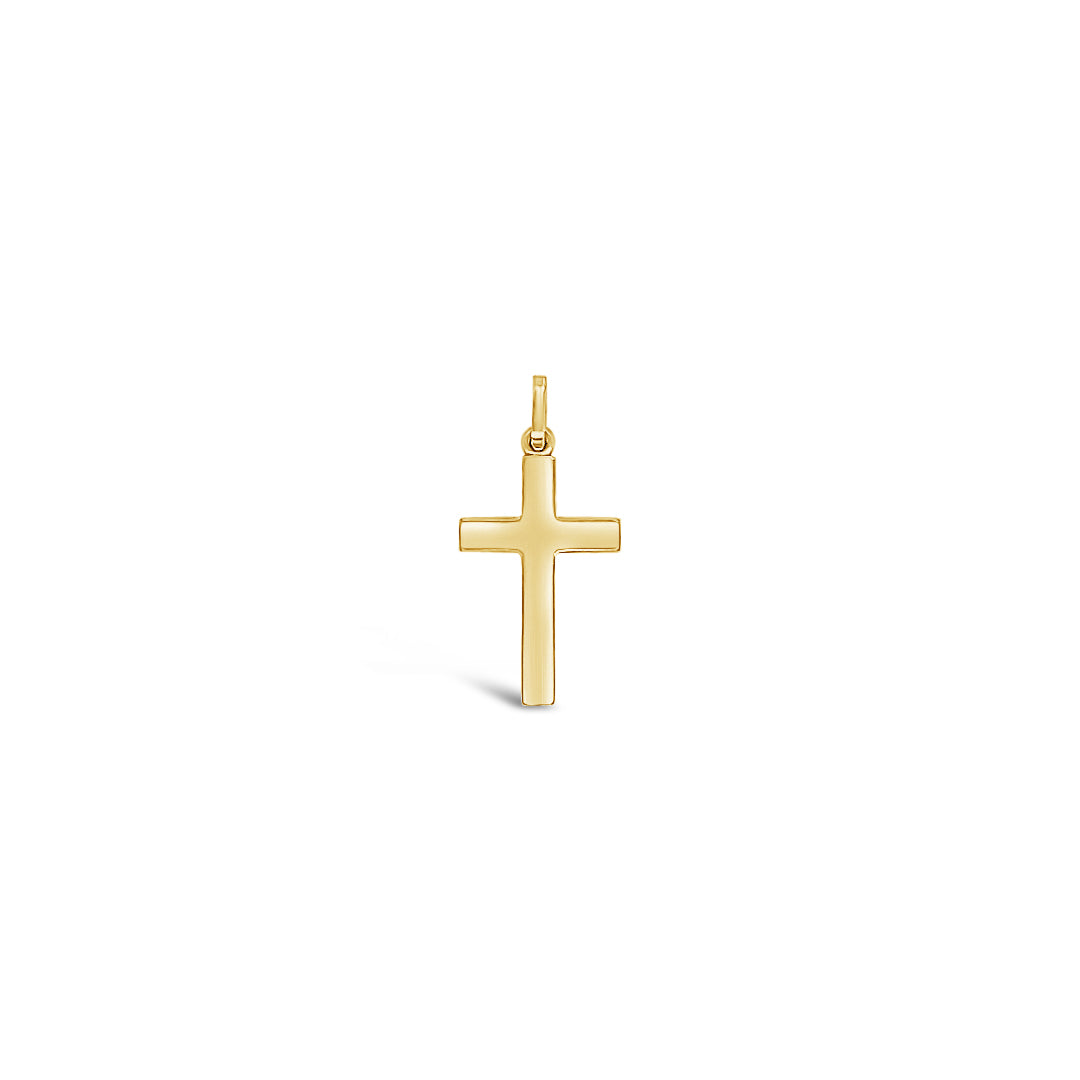 Cruz oro plana mate.