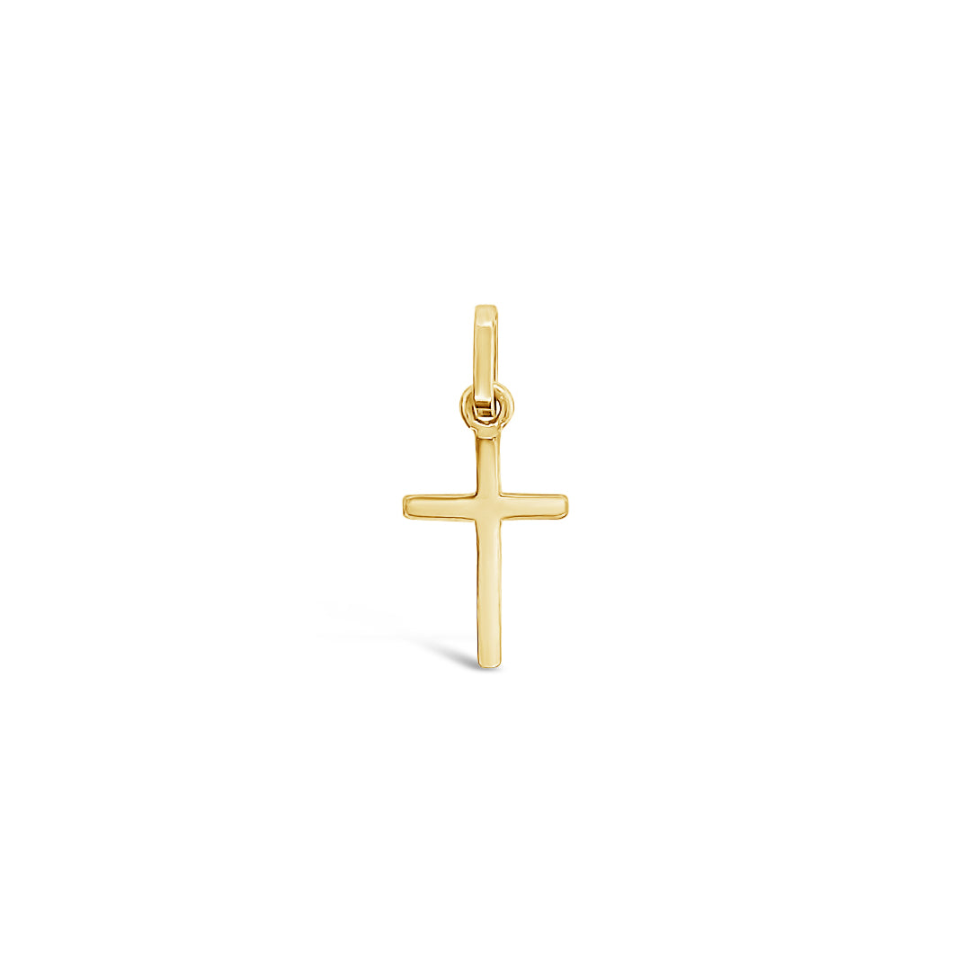 Cruz oro plana pulida.