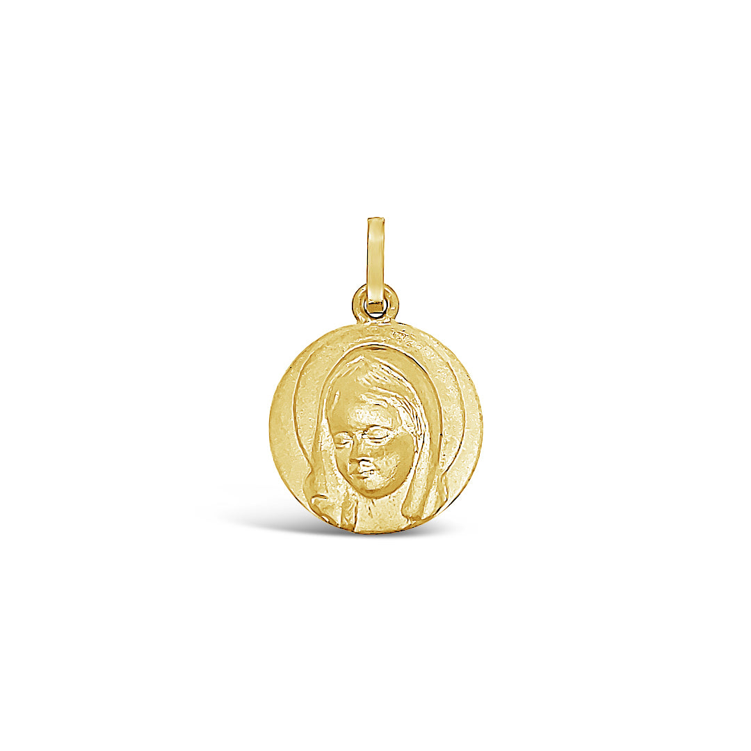 Medalla oro virgen niña