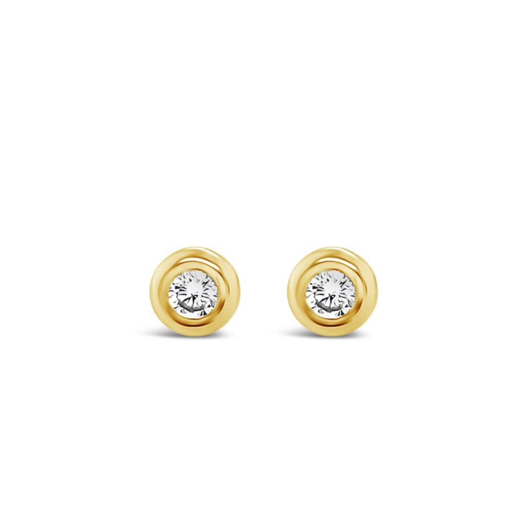 Aros oro amarillo solitarios