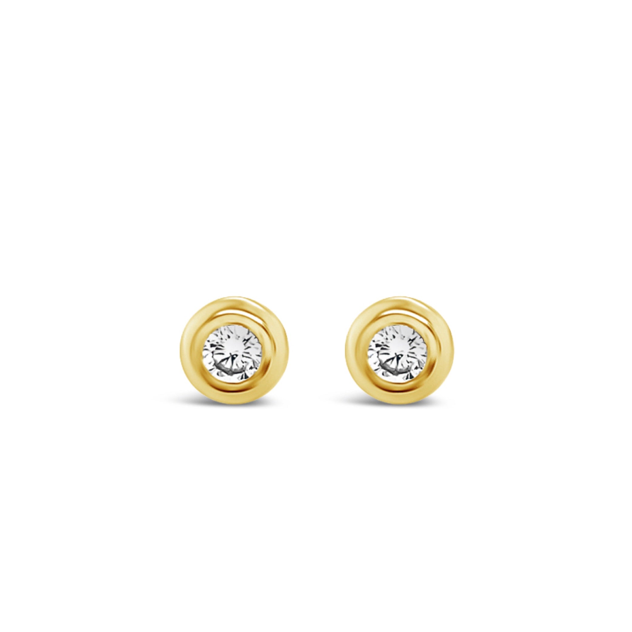 Aros oro amarillo solitarios