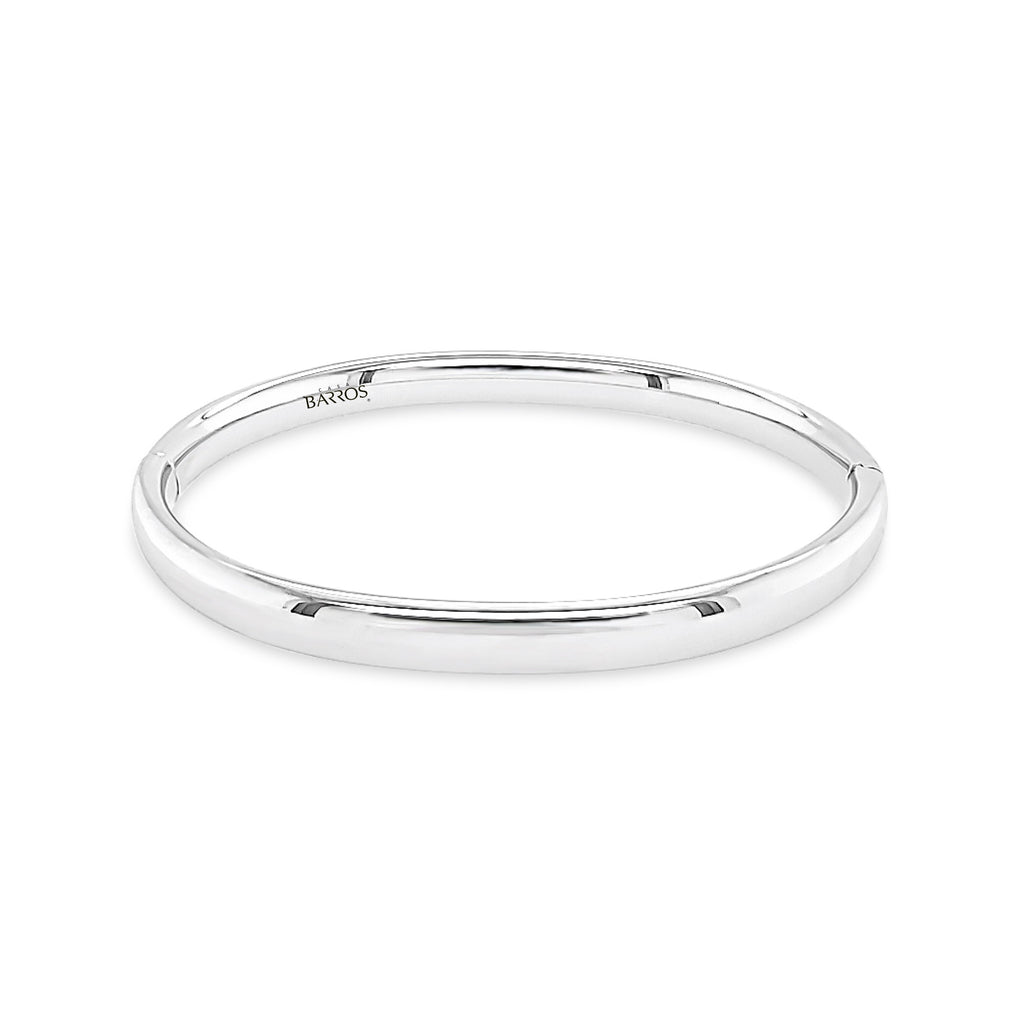 Pulsera oro blanco esclava redonda.