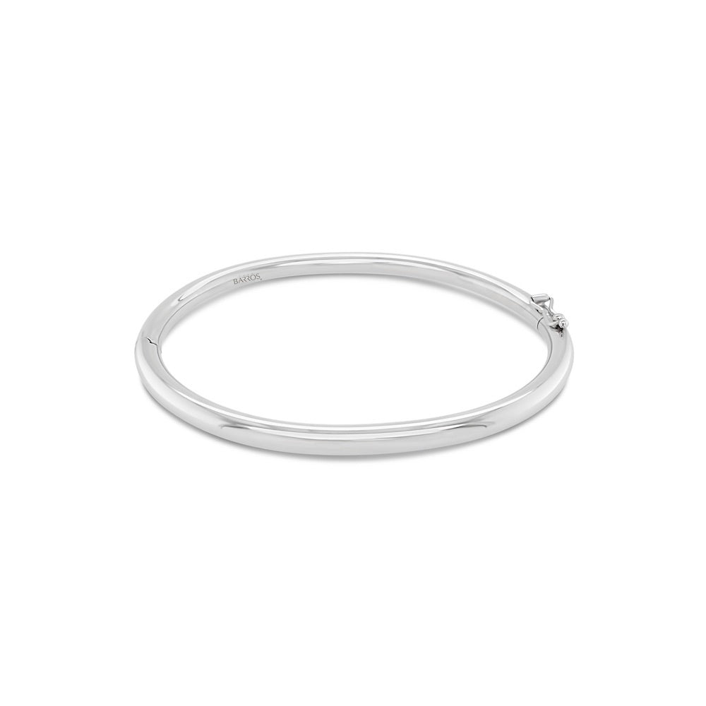 Pulsera esclava tubo oro blanco.
